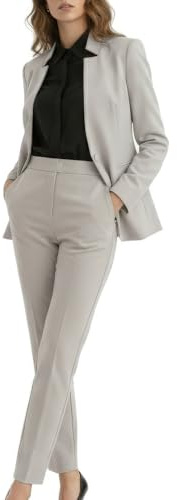 Ava Luke Traje de Mujer Elegante con Chaqueta y Pantalón – Conjunto Formal para Oficina, Eventos y Negocios – Tailleur Mujer Ajustado y Cómodo