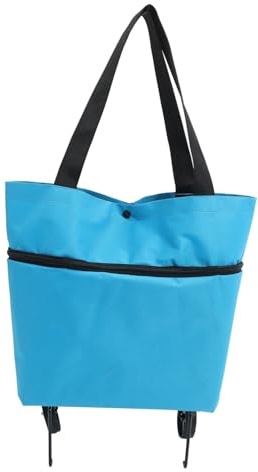 Angoily Carrello Spesa Pieghevole Con Borsa Portaoggetti Grande, Leggero e Manovrabile Con Ruote, Sacco Portaoggetti Resistente Per Utilizzo Domestico e Acquisti Al Supermercato