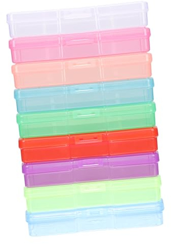 Caja de Almacenamiento para Fotos y Postales de Plástico Redonda 12 Piezas