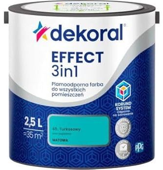 TRANS - PAL Wall Paint - 2.5L Paint -Stain-Resistant, Scrub-Proof, Easy to Apply, Matte Finish, Anti-Fungal, Ideal for Kitchens, Bathrooms & Living Spaces – up to 35m² Coverage (Turquoise)