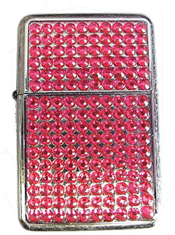 DIAMANTE DESIGN 39 PETROL LIGHTER IN GIFT TIN (Antique Silver)