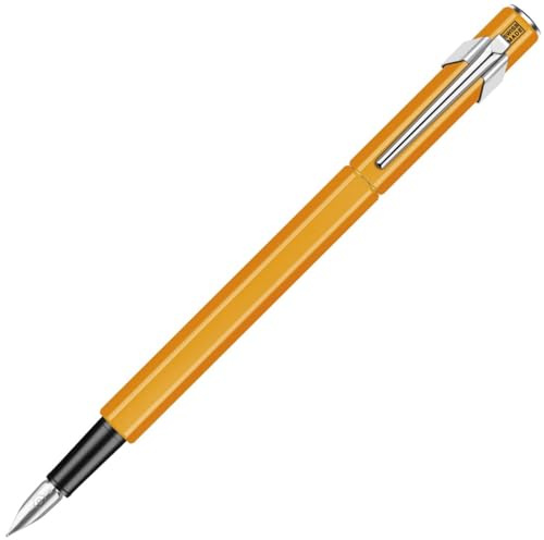 Caran 842.03 d'Ache Metall-Füllfederhalter 849 orange Fluo Feder EF