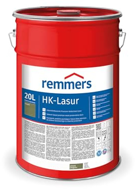 Remmers HK-Lasur 3in1 salzgrün, 20 Liter, Holzlasur aussen, 3facher Holzschutz mit Imprägnierung + Grundierung + Lasur, Feuchtigkeit- und UV-Schutz