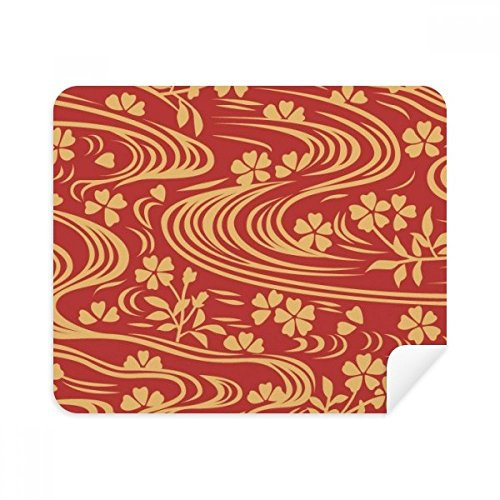 DIYthinker Curly Red Japanische Kultur, Blume, Telefon Bildschirmreiniger Gläser Reinigungstuch 2Pcs Suede Fabric