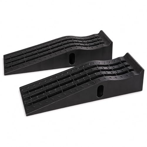 KATSU Plastic Car Ramps Extra Wide, 2 Pieces Heavy Duty Garage Ramps for Lifting Vehicle Vehicles, Workshop, Car Service and Repair 161920 | Garagerampar, 90,5 x 28 x 20,5 cm, för lyftfordon bilservice och reparation, modell 161920
