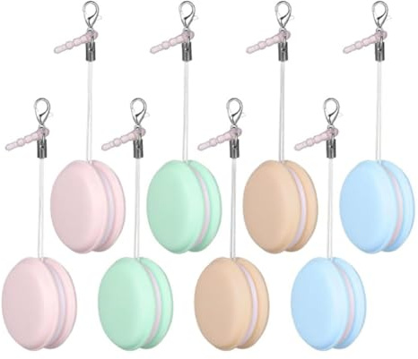 Pqahffowr 8 piezas Macaron - Limpiador de pantalla de teléfono móvil, cepillo de limpieza para pantalla de limpiaparabrisas con colgante para llave de teléfono móvil, fácil de usar