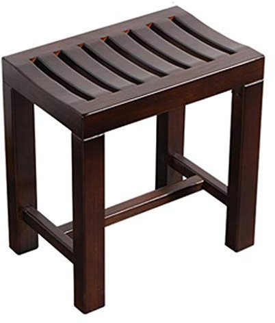 RTY-BY Wasserfest Duschbank Badhocker for Senioren Bad Stuhl Badezimmer Hocker Holz Dusche Bank Erwachsene Anti-Rutsch Duschsitz Badewanne Badehocker Spa ändern Schuhe Hocker, 250KG Kapazität