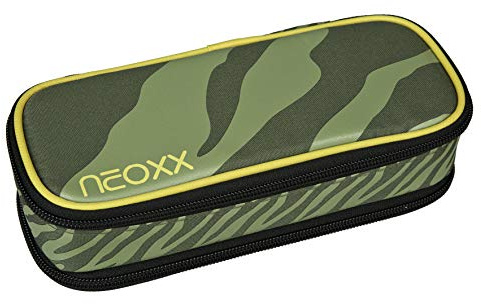 neoxx Catch Schlamperbox - Schlampermäppchen für Kinder mit stylischem Flamingo Design, Federmäppchen mit Zwei Reißverschluss Taschen