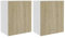 vidaXL 2X Armarios de Cocina Muebles Mobiliario Duradero Mesa Trabajo Almacenamiento Cuenco Plato Olla Alacena Contrachapada Roble Sonoma 50x31x60cm