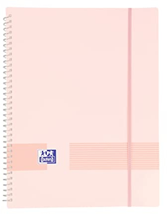 Oxford - Carpeta 20 fundas, tapa de plástico opaco, color rosa chicle