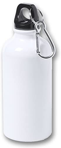 MERCHANDMANIA BIDON 400ML METALICO PERSONALIZABLE ARTESANAL HECHO A MANO para viaje y deporte