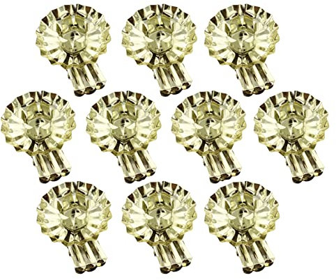 10 Stück Set Baumkerzenhalter Clip Kerzenhalter Baumklemmen Weihnachtsbaumkerzenhalter in Zapfenform (Gold)