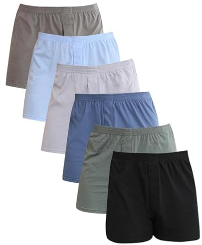 YANZHAO Men's Boxers Shorts Underwear Boxers for Men Classic Relaxed Fit Shorts(6 Pack-1,XL)