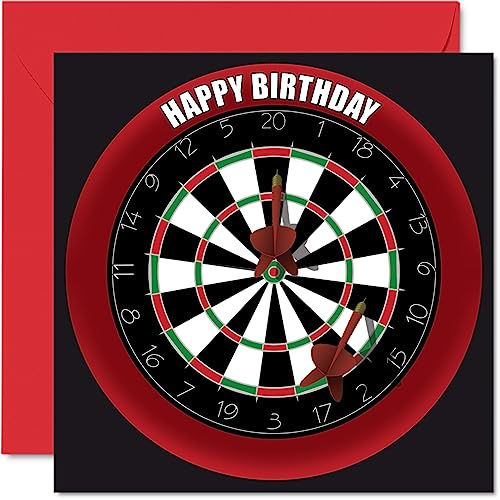 Stuff4 Lustige Geburtstagskarte zum 30. Geburtstag für Männer und Frauen | Dartscheibe, Happy Birthday Karte für Vater, Mutter, Sohn, Tochter, Bruder, Schwester, Onkel, Tante, Cousin, 145 mm x 145 mm