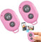 Telecomando Bluetooth per Selfie, Telecomando per Telecamere Senza Fili Bluetooth, 2 Pezzi Bluetooth Telecomando Otturatore per Fotocamera, Telecomando Bluetooth, Compatibile Ios E Android, Rosa