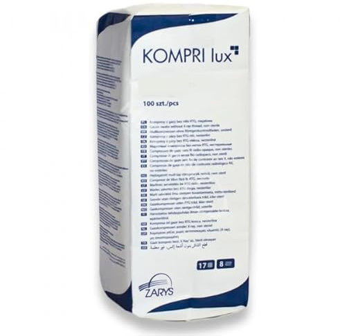 MEDICALMONO - Compresse piegate di garza NON STERILI, 100% cotone, 16 strati - 100 pz (CM 10X10 CM)