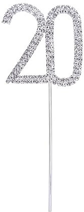 TOYANDONA Birthday Rhinestone Cake Toppers Elegant Decoration for Birthday Parties and Anniversaries and Rhinestone Stunning Table Centerpiece