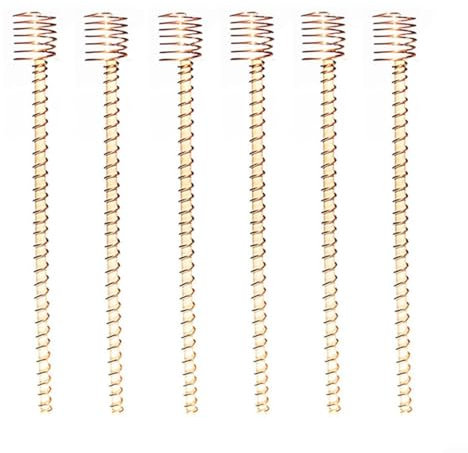 6 paletti per piante da 30,5 cm, per coltivazione elettrica, giardinaggio, antenna a bobina in rame, antenna da giardinaggio per coltivare piante da giardino e verdure