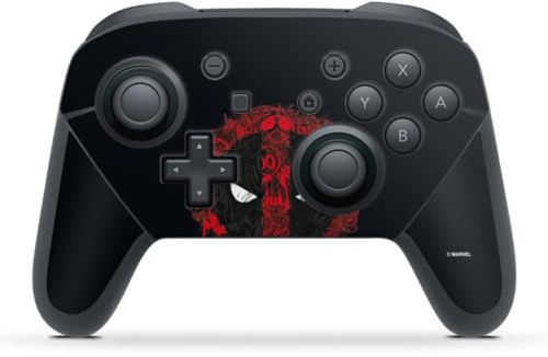 Skin kompatibel mit Nintendo Switch Pro Controller Folie Sticker Marvel Deadpool Logo