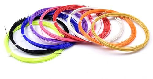 Badmintonsaite BG65 – Schlägersaiten, Schläger-Saiten, Badminton-Saite, zufällige Farbe, Ersatz-Badminton-Saitenspule für Sport, Badminton, Training, 10 Stück