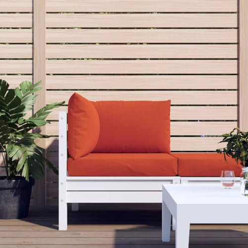 vidaXL Palettenkissen 3-TLG., Palettenauflage für Europaletten, Palettenpolster Palettensofa Outdoor, Sitzkissen Rückenkissen Seitenkissen, Melange Rot Stoff