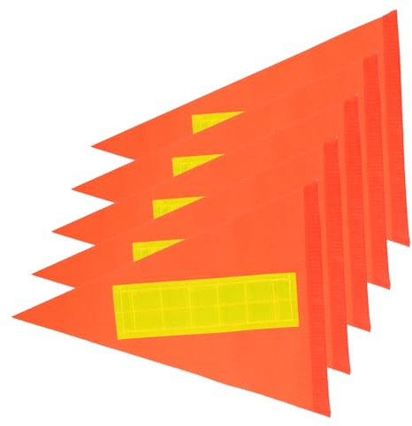 CORHAD 5 Stück Reflektierende Fahrradsicherheitsfahnen 21x30x30cm PVC Dreieckig Fahrrad Warnflagge Kinder Fahrrad Zubehör Straßenverkehr Schutz