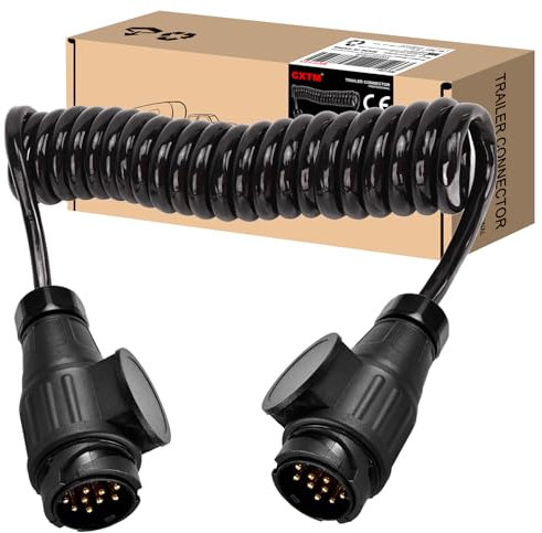 CXTM Cable de remolque de 13 pines a 13 pines, cable de extensión de 13 pines, 3 metros, 13 pines a 13 pines, cable adaptador universal para remolque/RV/caravana/coche (3 m)