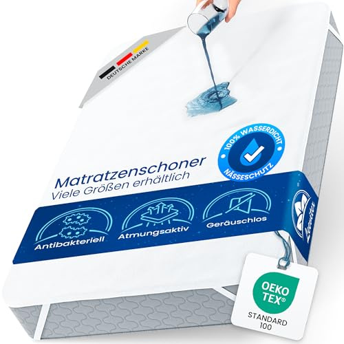leevitex Matratzenschoner 200x200 cm - wasserdicht & geräuscharm, atmungsaktive Inkontinenzunterlage mit Silent Guard Technologie, Öko-Tex zertifizierter Matratzenschutz