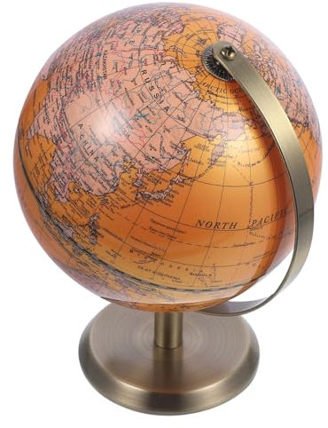 TOBBOMEY 1pièce Globe Décoratif Et Accessoire De Bureau Éducatif Et Géographique Décoration Intérieur Globe Terrestre Avec Base Stable Pour Maison Et Bureau