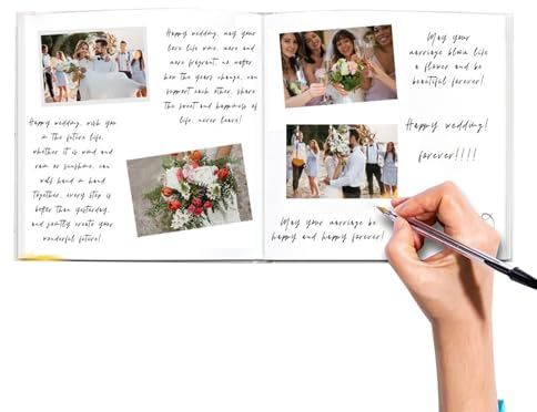 Erinnerungsbuch zur Hochzeit für Schilder, Geburtstagsfeiern, Besucherregister | Gästebücher für Partys mit Hardcover für Hochzeiten, Empfänge, Geburtstagsfeiern