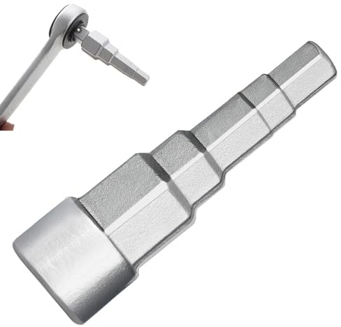 NOOYNOEO Radiator Spanner Universal Radiator Key Multi-Function with 1/2 Inch Ratchet Adaptor, Heavy Duty Square Key for Bleeding Valves, Compatible with Immersion Heater Spanner 1PCS