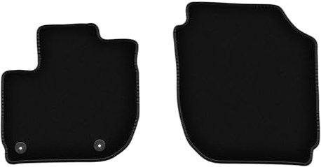 Wielganizator Velours Vorne Fußmatten passend für Honda Jazz IV (2015-) | Qualität: Basic - Genaue Passform, rutschfeste Untregrund 2-teilig - Schwarz