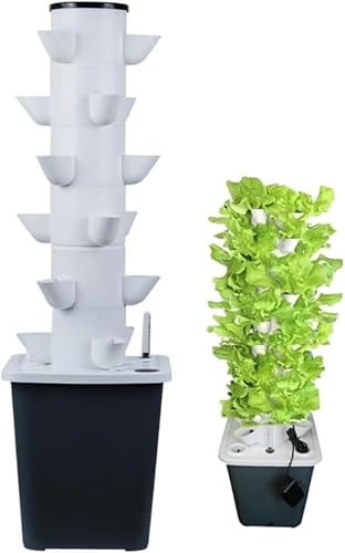 Hydroponics Growing System Garden Hydroponic Growing System, Hydroponics Tower Aeroponics, 15/20/25/30 Pods Grow Kit Aquaponics Planting System with Hydrating Pump, Adapter, Net Pots, Timer