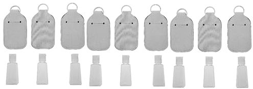 CALLARON 9 Set Manicotti per Bottiglie Trasparenti con Portachiavi Balm Contenitori Riutilizzabili per Cosmetici Pratici e Resilienti
