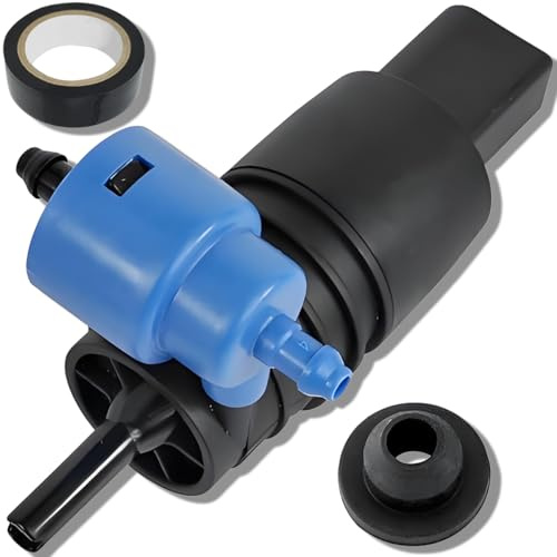 ZAMDOE 1J6955651 Windshield Washer Pump for Audi A3 A4 A6 Q2 Q3 Q5 Q7 S4 S6 for VW P-assat 365 P-olo 6KV2 Bora 1J6 Caddy MKII G-olf P-olo T-ouran for Skoda for Mercedes-Benz Front Rear Twin Outlet