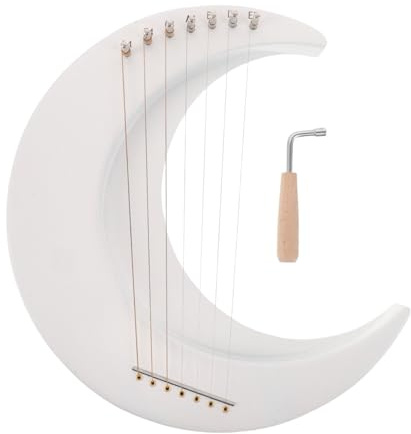 VICASKY Holz Leierharfe Mondleier Für Anfänger Erwachsene Saitenharfe Mit Stimmschlüssel Leicht Tragbar Musikinstrument Zum Lernen