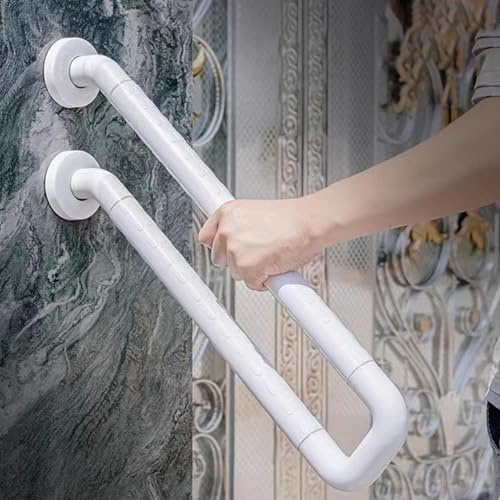 Barandillas para escaleras Antideslizantes con forma de U para montaje en pared para personas mayores Escaleras exteriores Patio Garaje Porche Barras de sujeción seguras (70cm/27.6in)
