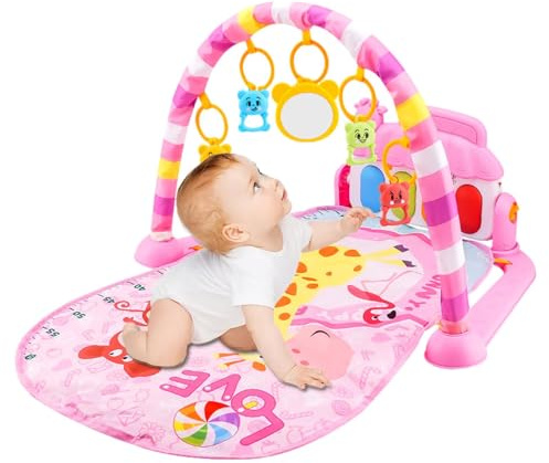Gimnasio De Juegos Para Bebe, Gimnasio Piano Bebe, Manta Suelo De Juegos Bebes Actividades Con Música Y Luz, Gimnasios De Actividades Musicales Con Luces, Sonidos Y Accesorios