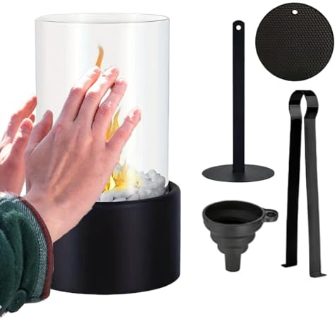 De Table Au Bioéthanol, Petite Portable, Chauffage Décoratif, Élégante, Sûre, Mini pour La Maison, Compacte, Gain De Place | pour Salons, Chambres, Bureaux, Terrasses