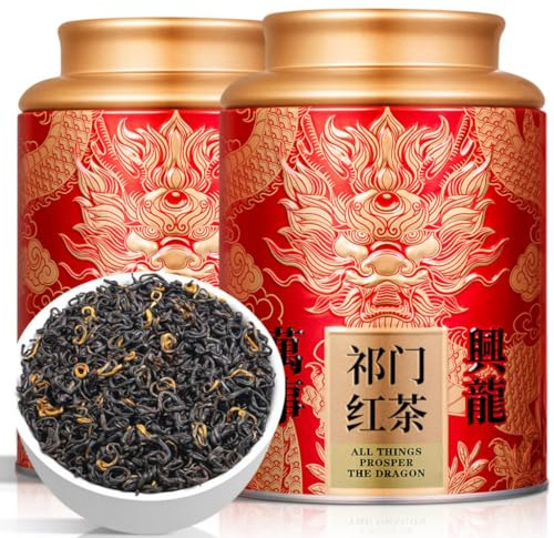 Thé Noir Keemun De Qualité Supérieure | Arôme Fort Et Douceur Douce | Thé Noir Naturel Sans Additifs 500g / 17,64oz