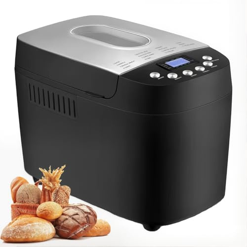 Macchina per Il Pane Automatica Intelligente 850W, Impastatrice e Fermentazione con 15 Impostazioni di Programma, Timer 15H e Mantenimento In Caldo 1H, 3 Croste Tra Cui Scegliere Rivestimento Antiader