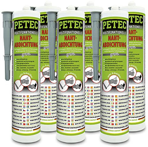 PETEC 6x 310ml Multifunktionelle Nahtabdichtung grau