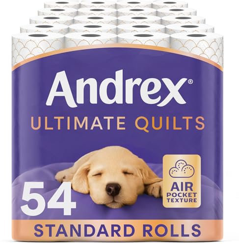 Andrex Toilet Roll - Supreme Quilted Toilet Paper, 54 Toilet Rolls