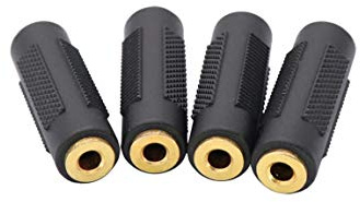 QiCheng&LYS Adapter 3,5 mm aux, Adapter Klinkenstecker 3,5 auf 3,5, Buchse zu Buchse Adapter Stecker, 4er Pack