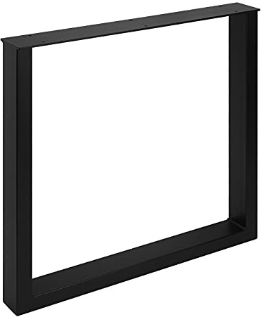 SOTECH 1 Paar Tischgestelle TAB Stahl schwarz matt Höhe: 720mm Tiefe 700 mm | Profil 80 x 40 mm Tischkufen Industriedesign Tischuntergestell Tischkufe Kufengestell