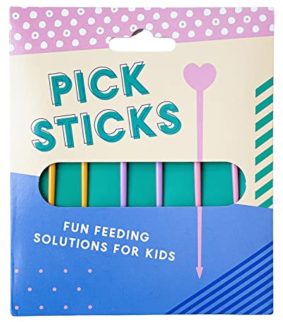 Pick Sticks - Fun Food Skewers for Kids (Yellow, Purple & Pink)
