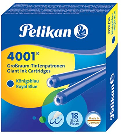 5x Füllerpatronen Großraum königsblau, 18 Stück