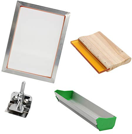 misppro Siebdruckmaschine Presse Kit Scoop Coater für T-Shirt DIY Drucker