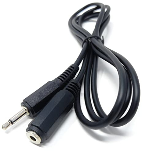 DRUT 1.2m 3.5mm Mono Jack to 3.5mm Socket Extension Cable, Male Plug to | Female Socket Nickel Connectors 3.9ft