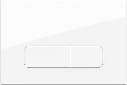 Wunderbad Drückerplatte Lavendelweiß Kompatibel mit Geberit Duofix Sigma/Delta/Basic, Betätigungsplatte für 2-Mengen-Spülung (Farbe: Lavendelweiß mit leichtem Lilastich)